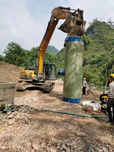 台东县雅安芦山一体化提升泵施工现场